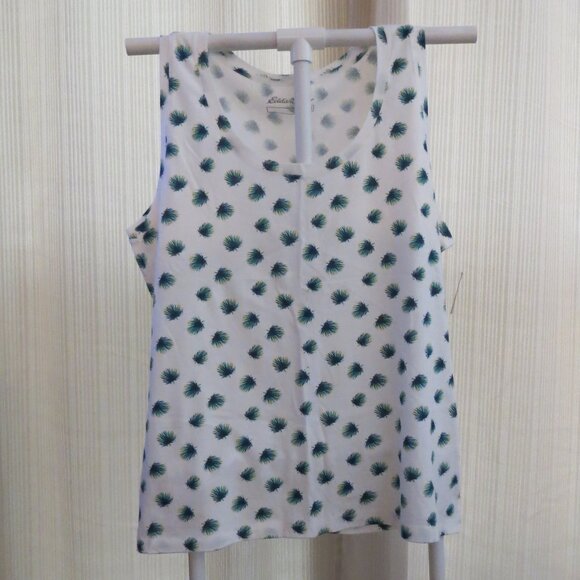 Eddie Bauer Green and White Tank Top - Picture 1 of 4